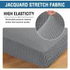 image:imageHVERSAILTEX Super Stretch Individual Seat Sofa Covers Couch Cushion Covers Slipcover Sets Thick Jacquard Textured Twill Fabric 2 Piece Large GreyDove
