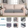 image:imageHVERSAILTEX Super Stretch Individual Seat Sofa Covers Couch Cushion Covers Slipcover Sets Thick Jacquard Textured Twill Fabric 2 Piece Large GreyDove