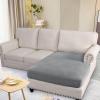 image:imageHVERSAILTEX Super Stretch Individual Seat Sofa Covers Couch Cushion Covers Slipcover Sets Thick Jacquard Textured Twill Fabric 2 Piece Large GreyDove