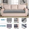 image:imageHVERSAILTEX Super Stretch Individual Seat Sofa Covers Couch Cushion Covers Slipcover Sets Thick Jacquard Textured Twill Fabric 2 Piece Large GreyDove