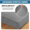 image:imageHVERSAILTEX Super Stretch Individual Seat Sofa Covers Couch Cushion Covers Slipcover Sets Thick Jacquard Textured Twill Fabric 2 Piece Large GreyDove
