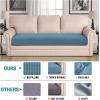 image:imageHVERSAILTEX Super Stretch Individual Seat Sofa Covers Couch Cushion Covers Slipcover Sets Thick Jacquard Textured Twill Fabric 2 Piece Large GreyDusty Blue