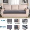 image:imageHVERSAILTEX Super Stretch Individual Seat Sofa Covers Couch Cushion Covers Slipcover Sets Thick Jacquard Textured Twill Fabric 2 Piece Large GreyGrey