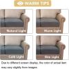 image:imageHVERSAILTEX Super Stretch Individual Seat Sofa Covers Couch Cushion Covers Slipcover Sets Thick Jacquard Textured Twill Fabric 2 Piece Large GreyGrey