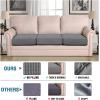 image:imageHVERSAILTEX Super Stretch Individual Seat Sofa Covers Couch Cushion Covers Slipcover Sets Thick Jacquard Textured Twill Fabric 2 Piece Large GreyGrey