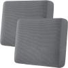 image:imageHVERSAILTEX Super Stretch Individual Seat Sofa Covers Couch Cushion Covers Slipcover Sets Thick Jacquard Textured Twill Fabric 2 Piece Large GreyGrey