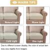 image:imageHVERSAILTEX Super Stretch Individual Seat Sofa Covers Couch Cushion Covers Slipcover Sets Thick Jacquard Textured Twill Fabric 2 Piece Large GreyIsland Fossi