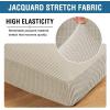 image:imageHVERSAILTEX Super Stretch Individual Seat Sofa Covers Couch Cushion Covers Slipcover Sets Thick Jacquard Textured Twill Fabric 2 Piece Large GreyIsland Fossi