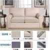 image:imageHVERSAILTEX Super Stretch Individual Seat Sofa Covers Couch Cushion Covers Slipcover Sets Thick Jacquard Textured Twill Fabric 2 Piece Large GreyIsland Fossi