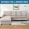 image:imageHVERSAILTEX Super Stretch Individual Seat Sofa Covers Couch Cushion Covers Slipcover Sets Thick Jacquard Textured Twill Fabric 2 Piece Large GreyIsland Fossi