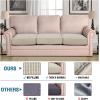 image:imageHVERSAILTEX Super Stretch Individual Seat Sofa Covers Couch Cushion Covers Slipcover Sets Thick Jacquard Textured Twill Fabric 2 Piece Large GreyIsland Fossi