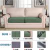 image:imageHVERSAILTEX Super Stretch Individual Seat Sofa Covers Couch Cushion Covers Slipcover Sets Thick Jacquard Textured Twill Fabric 2 Piece Large GreyLoden Frost