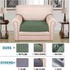 image:imageHVERSAILTEX Super Stretch Individual Seat Sofa Covers Couch Cushion Covers Slipcover Sets Thick Jacquard Textured Twill Fabric 2 Piece Large GreyLoden Frost