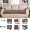 image:imageHVERSAILTEX Super Stretch Individual Seat Sofa Covers Couch Cushion Covers Slipcover Sets Thick Jacquard Textured Twill Fabric 2 Piece Large GreyMacchiato