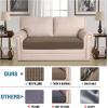 image:imageHVERSAILTEX Super Stretch Individual Seat Sofa Covers Couch Cushion Covers Slipcover Sets Thick Jacquard Textured Twill Fabric 2 Piece Large GreyMacchiato