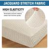 image:imageHVERSAILTEX Super Stretch Individual Seat Sofa Covers Couch Cushion Covers Slipcover Sets Thick Jacquard Textured Twill Fabric 2 Piece Large GreyNatural