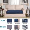 image:imageHVERSAILTEX Super Stretch Individual Seat Sofa Covers Couch Cushion Covers Slipcover Sets Thick Jacquard Textured Twill Fabric 2 Piece Large GreyNavy