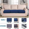 image:imageHVERSAILTEX Super Stretch Individual Seat Sofa Covers Couch Cushion Covers Slipcover Sets Thick Jacquard Textured Twill Fabric 2 Piece Large GreyNavy