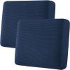 image:imageHVERSAILTEX Super Stretch Individual Seat Sofa Covers Couch Cushion Covers Slipcover Sets Thick Jacquard Textured Twill Fabric 2 Piece Large GreyNavy
