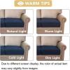 image:imageHVERSAILTEX Super Stretch Individual Seat Sofa Covers Couch Cushion Covers Slipcover Sets Thick Jacquard Textured Twill Fabric 2 Piece Large GreyNavy