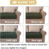 image:imageHVERSAILTEX Super Stretch Individual Seat Sofa Covers Couch Cushion Covers Slipcover Sets Thick Jacquard Textured Twill Fabric 2 Piece Large GreyOlive