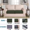 image:imageHVERSAILTEX Super Stretch Individual Seat Sofa Covers Couch Cushion Covers Slipcover Sets Thick Jacquard Textured Twill Fabric 2 Piece Large GreyOlive