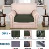 image:imageHVERSAILTEX Super Stretch Individual Seat Sofa Covers Couch Cushion Covers Slipcover Sets Thick Jacquard Textured Twill Fabric 2 Piece Large GreyOlive