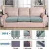 image:imageHVERSAILTEX Super Stretch Individual Seat Sofa Covers Couch Cushion Covers Slipcover Sets Thick Jacquard Textured Twill Fabric 2 Piece Large GreySage