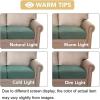 image:imageHVERSAILTEX Super Stretch Individual Seat Sofa Covers Couch Cushion Covers Slipcover Sets Thick Jacquard Textured Twill Fabric 2 Piece Large GreySage