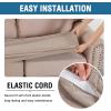 image:imageHVERSAILTEX Super Stretch Individual Seat Sofa Covers Couch Cushion Covers Slipcover Sets Thick Jacquard Textured Twill Fabric 2 Piece Large GreySand