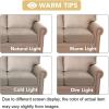 image:imageHVERSAILTEX Super Stretch Individual Seat Sofa Covers Couch Cushion Covers Slipcover Sets Thick Jacquard Textured Twill Fabric 2 Piece Large GreySand