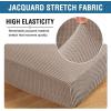 image:imageHVERSAILTEX Super Stretch Individual Seat Sofa Covers Couch Cushion Covers Slipcover Sets Thick Jacquard Textured Twill Fabric 2 Piece Large GreySand