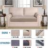 image:imageHVERSAILTEX Super Stretch Individual Seat Sofa Covers Couch Cushion Covers Slipcover Sets Thick Jacquard Textured Twill Fabric 2 Piece Large GreySand