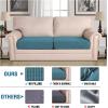image:imageHVERSAILTEX Super Stretch Individual Seat Sofa Covers Couch Cushion Covers Slipcover Sets Thick Jacquard Textured Twill Fabric 2 Piece Large GreyStorm Blue