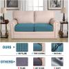 image:imageHVERSAILTEX Super Stretch Individual Seat Sofa Covers Couch Cushion Covers Slipcover Sets Thick Jacquard Textured Twill Fabric 2 Piece Large GreyStorm Blue