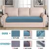 image:imageHVERSAILTEX Super Stretch Individual Seat Sofa Covers Couch Cushion Covers Slipcover Sets Thick Jacquard Textured Twill Fabric 2 Piece Large GreyStorm Blue