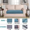 image:imageHVERSAILTEX Super Stretch Individual Seat Sofa Covers Couch Cushion Covers Slipcover Sets Thick Jacquard Textured Twill Fabric 2 Piece Large GreyStorm Blue