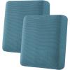 image:imageHVERSAILTEX Super Stretch Individual Seat Sofa Covers Couch Cushion Covers Slipcover Sets Thick Jacquard Textured Twill Fabric 2 Piece Large GreyStorm Blue