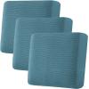 image:imageHVERSAILTEX Super Stretch Individual Seat Sofa Covers Couch Cushion Covers Slipcover Sets Thick Jacquard Textured Twill Fabric 2 Piece Large GreyStorm Blue