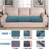 image:imageHVERSAILTEX Super Stretch Individual Seat Sofa Covers Couch Cushion Covers Slipcover Sets Thick Jacquard Textured Twill Fabric 2 Piece Large GreyStorm Blue