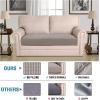 image:imageHVERSAILTEX Super Stretch Individual Seat Sofa Covers Couch Cushion Covers Slipcover Sets Thick Jacquard Textured Twill Fabric 2 Piece Large GreyTaupe
