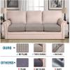 image:imageHVERSAILTEX Super Stretch Individual Seat Sofa Covers Couch Cushion Covers Slipcover Sets Thick Jacquard Textured Twill Fabric 2 Piece Large GreyTaupe