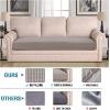 image:imageHVERSAILTEX Super Stretch Individual Seat Sofa Covers Couch Cushion Covers Slipcover Sets Thick Jacquard Textured Twill Fabric 2 Piece Large GreyTaupe