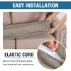 image:imageHVERSAILTEX Super Stretch Individual Seat Sofa Covers Couch Cushion Covers Slipcover Sets Thick Jacquard Textured Twill Fabric 2 Piece Large GreyTaupe