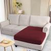 image:imageHVERSAILTEX Super Stretch Individual Seat Sofa Covers Couch Cushion Covers Slipcover Sets Thick Jacquard Textured Twill Fabric 2 Piece Large GreyWineBurgundy