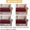 image:imageHVERSAILTEX Super Stretch Individual Seat Sofa Covers Couch Cushion Covers Slipcover Sets Thick Jacquard Textured Twill Fabric 2 Piece Large GreyWineBurgundy