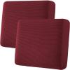 image:imageHVERSAILTEX Super Stretch Individual Seat Sofa Covers Couch Cushion Covers Slipcover Sets Thick Jacquard Textured Twill Fabric 2 Piece Large GreyWineBurgundy