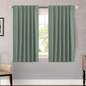 image:imageHVERSAILTEX Blackout Curtains Thermal Insulated Window Treatment Panels Room Darkening Blackout Drapes for Living Room Back TabRod Pocket Bedroom Draperies 52 x 84 Inch Stone Blue 2 PanelsGreen Bay