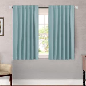 image:imageHVERSAILTEX Blackout Curtains Thermal Insulated Window Treatment Panels Room Darkening Blackout Drapes for Living Room Back TabRod Pocket Bedroom Draperies 52 x 84 Inch Stone Blue 2 PanelsMineral Blue