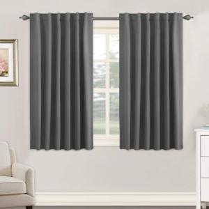 image:imageHVERSAILTEX Blackout Curtains Thermal Insulated Window Treatment Panels Room Darkening Blackout Drapes for Living Room Back TabRod Pocket Bedroom Draperies 52 x 84 Inch Stone Blue 2 PanelsBluish Gray